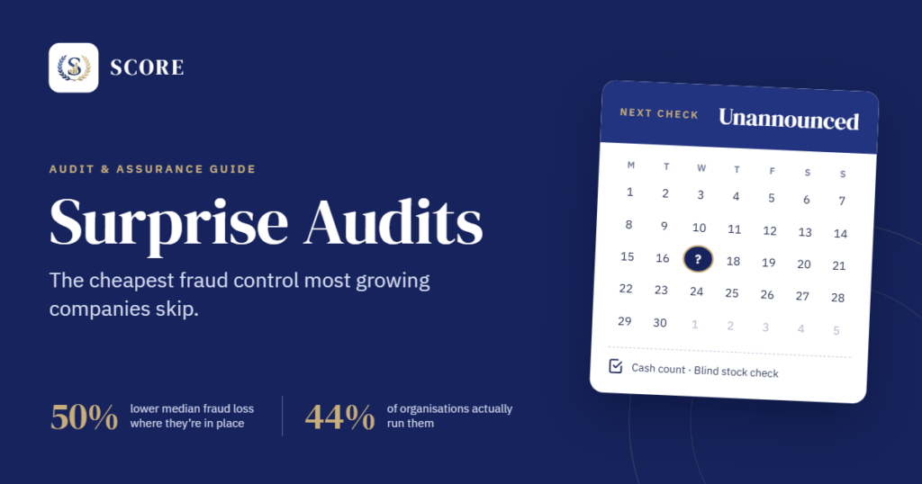 Surprise Audits: The Cheapest Fraud Control Most Growing Companies Skip